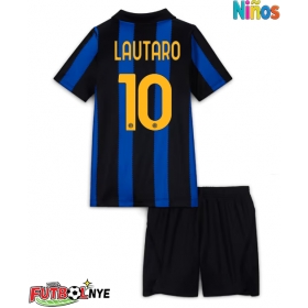 Camiseta Inter Milan Lautaro Martinez #10 Primera Equipación para niños 2026-27 manga corta (+ pantalones cortos)